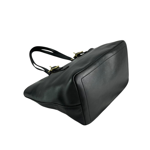Genuine COACH Black Leather Legacy Hamptons West Market Tote Bag - Picture 11 of 16
